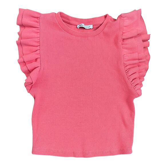 Zara Ruffle Top | Pink - Picture 1 of 5